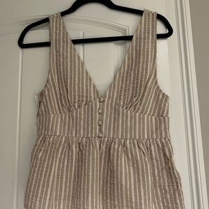 Millibon Tan Striped Tank
